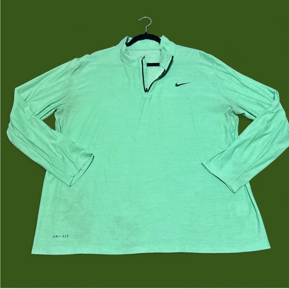 Nike Light Green Dri-FIT Long Sleeve Top